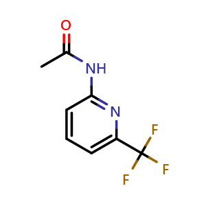 Chemical structure of N-(6-(Trifluoromethyl)pyridin-2-yl)acetamide , CAS 1291487-27-8, AChemBlock AD280088