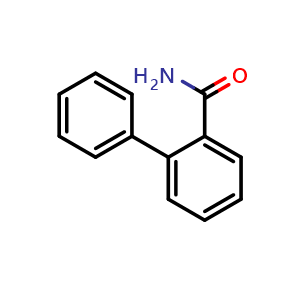 Chemical structure of 2-Phenylbenzamide , CAS 13234-79-2, AChemBlock AD280090