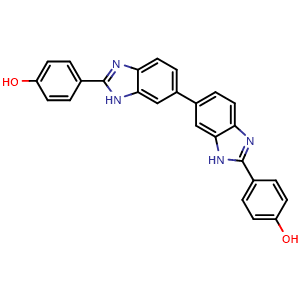 Chemical structure of 4,4′-[6,6′-Bi-1H-benzimidazole]-2,2′-diylbis[phenol] , CAS 137961-52-5, AChemBlock AD280099
