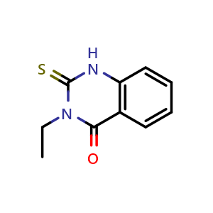 Chemical structure of 3-Ethyl-2-thioxo-2,3-dihydro-4(1H)-quinazolinone , CAS 13906-08-6, AChemBlock AD280101