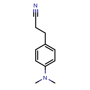 Chemical structure of 3-[4-(Dimethylamino)phenyl]propanenitrile , CAS 139670-58-9, AChemBlock AD280102
