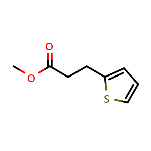 Chemical structure of Methyl 3-[2-Thienyl)propanoate , CAS 16862-05-8, AChemBlock AD280115