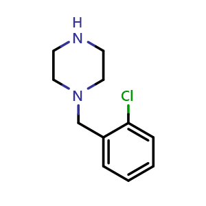 Chemical structure of 1-(2-Chlorobenzyl)piperazine , CAS 17532-19-3, AChemBlock AD280118