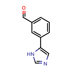 Chemical structure of 3-(1H-Imidazol-4-yl)benzaldehyde , CAS 179056-81-6, AChemBlock AD280123