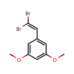Chemical structure of 1-(2,2-Dibromovinyl)-3,5-dimethoxybenzene , CAS 205746-51-6, AChemBlock AD280127