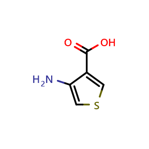Chemical structure of 4-Aminothiophene-3-carboxylic acid , CAS 26112-64-1, AChemBlock AD280139
