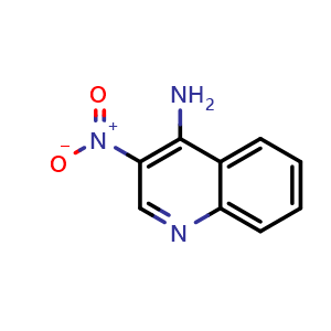 Chemical structure of 4-Amino-3-nitroquinoline , CAS 42606-33-7, AChemBlock AD280147