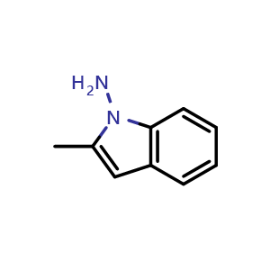 Chemical structure of 2-Methyl-1H-indol-1-amine , CAS 53406-41-0, AChemBlock AD280149