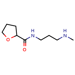 Chemical structure of Tetrahydrofuran-2-carboxylic acid (3-methylamino-propyl)-amide , CAS 81403-67-0, AChemBlock AD280152