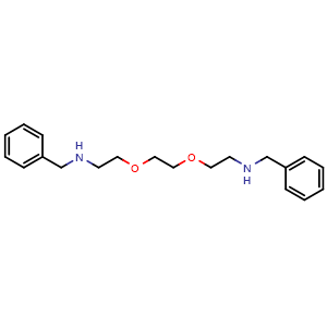 Chemical structure of 1,2-Bis(2-benzylaminoethoxy)ethane , CAS 66582-26-1, AChemBlock AD280157