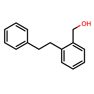Chemical structure of (2-Phenethylphenyl)methanol , CAS 835-78-9, AChemBlock AD280166