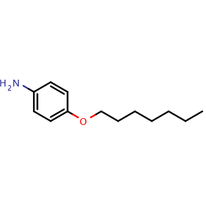 Chemical structure of 4-(Heptyloxy)aniline , CAS 39905-44-7, AChemBlock AD280172