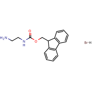 Chemical structure of (9H-Fluoren-9-yl)methyl (2-aminoethyl)carbamate hydrobromide , CAS 352351-55-4, AChemBlock AD280180