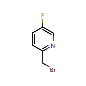 Chemical structure of 2-(Bromomethyl)-5-fluoropyridine , CAS 954225-35-5, AChemBlock AD280181
