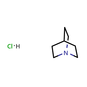 Chemical structure of Quinuclidine hydrochloride , CAS 39896-06-5, AChemBlock AD280182