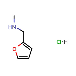 Chemical structure of 1-(Furan-2-yl)-N-methylmethanamine hydrochloride , CAS 99839-46-0, AChemBlock AD280184