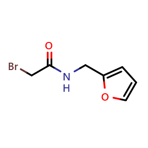 Chemical structure of 2-Bromo-N-(2-furylmethyl)acetamide , CAS 89791-75-3, AChemBlock AD280186