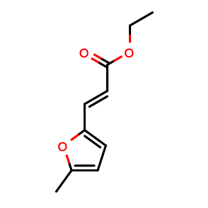Chemical structure of Ethyl (E)-3-(5-methylfuran-2-yl)acrylate , CAS 88312-35-0, AChemBlock AD280189