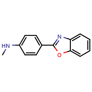 Chemical structure of 4-(1,3-Benzoxazol-2-yl)-N-methylaniline , CAS 88741-37-1, AChemBlock AD280191