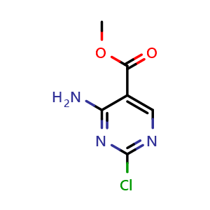 Chemical structure of Methyl 4-amino-2-chloropyrimidine-5-carboxylate , CAS 858269-13-3, AChemBlock AD280194