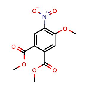 Chemical structure of Dimethyl 4-methoxy-5-nitrophthalate , CAS 856806-20-7, AChemBlock AD280198