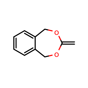 Chemical structure of 5,6-Benzo-2-methylene-1,3-dioxepane , CAS 80649-14-5, AChemBlock AD280201