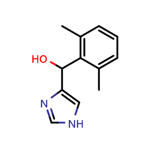 Chemical structure of alpha-(2,6-Dimethylphenyl)-1H-imidazole-4-methanol , CAS 78892-28-1, AChemBlock AD280205