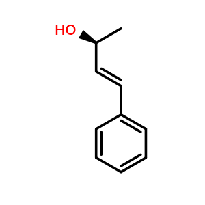 Chemical structure of (S,E)-4-Phenyl-3-butene-2-ol , CAS 81176-43-4, AChemBlock AD280206