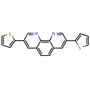 Chemical structure of 3,8-Di(thiophen-2-yl)-1,10-phenanthroline , CAS 753491-32-6, AChemBlock AD280211