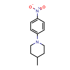 Chemical structure of 4-Methyl-1-(4-nitrophenyl)piperidine , CAS 78019-77-9, AChemBlock AD280213