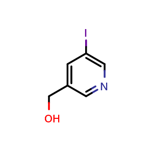 Chemical structure of (5-Iodopyridin-3-yl)methanol , CAS 72299-58-2, AChemBlock AD280216