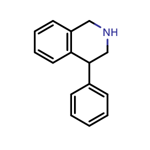 Chemical structure of 4-Phenyl-1,2,3,4-tetrahydroisoquinoline , CAS 75626-12-9, AChemBlock AD280217