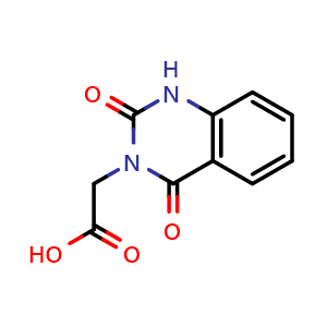 Chemical structure of 3-Carboxymethyl-quinazoline-2,4-dione , CAS 78754-94-6, AChemBlock AD280218
