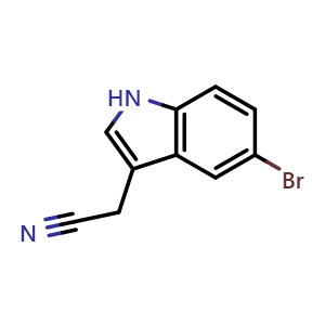 Chemical structure of 5-Bromoindole-3-acetonitrile , CAS 774-14-1, AChemBlock AD280224