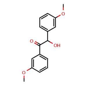 Chemical structure of 3,3'-Dimethoxybenzoin , CAS 6706-95-2, AChemBlock AD280237