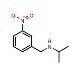 Chemical structure of Isopropyl-(3-nitro-benzyl)-amine , CAS 90390-05-9, AChemBlock AD280246