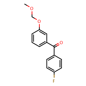 Chemical structure of (4-Fluorophenyl)[3-(methoxymethoxy)phenyl]methanone , CAS 915923-61-4, AChemBlock AD280247
