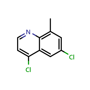 Chemical structure of 4,6-Dichloro-8-methylquinoline , CAS 948292-34-0, AChemBlock AD280255