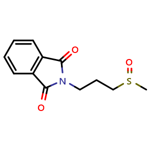 Chemical structure of 2-(3-(Methylsulfinyl)propyl)isoindoline-1,3-dione , CAS 98184-57-7, AChemBlock AD280257