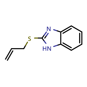 Chemical structure of 2-(Allylthio)-1H-benzo[d]imidazole , CAS 51389-04-9, AChemBlock AD280259