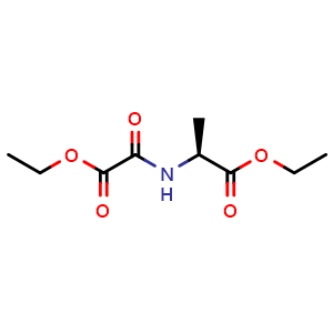 Chemical structure of N-Ethoxyoxoacetyl-L-alanine ethyl ester , CAS 20902-48-1, AChemBlock AD280262