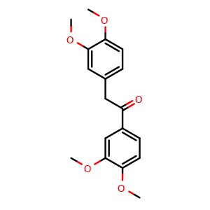 Chemical structure of 1,2-Bis(3,4-dimethoxyphenyl)ethanone , CAS 4927-55-3, AChemBlock AD280263