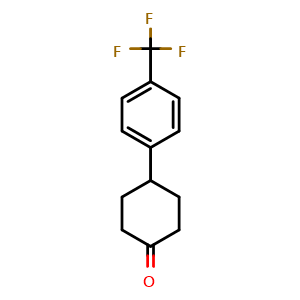 Chemical structure of 4-(4-(Trifluoromethyl)phenyl)cyclohexanone , CAS 40503-94-4, AChemBlock AD280269