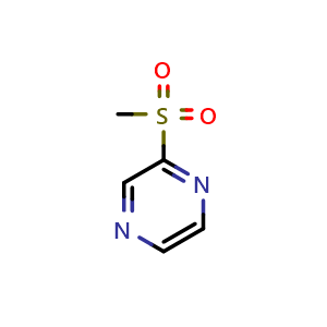Chemical structure of 2-(Methylsulfonyl)pyrazine , CAS 17075-18-2, AChemBlock AD280271