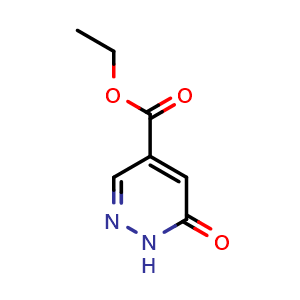 Chemical structure of Ethyl 6-oxo-1,6-dihydropyridazine-4-carboxylate , CAS 21427-85-0, AChemBlock AD280283