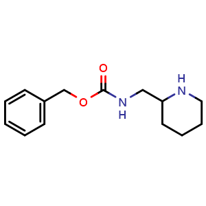 Chemical structure of Benzyl (piperidin-2-ylmethyl)carbamate , CAS 184044-09-5, AChemBlock AD280287