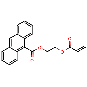 Chemical structure of 9-Anthracenecarboxylic acid, 2-[(1-oxo-2-propen-1-yl)oxy]ethyl ester , CAS 171564-43-5, AChemBlock AD280288