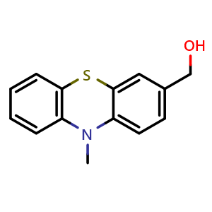 Chemical structure of (10-Methyl-10H-phenothiazin-3-yl)methanol , CAS 17800-45-2, AChemBlock AD280289