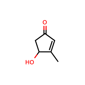 Chemical structure of 4-Hydroxy-3-methyl-2-cyclopenten-1-one , CAS 10288-24-1, AChemBlock AD280294