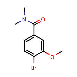 Chemical structure of 4-Bromo-3-methoxy-N,N-dimethylbenzamide , CAS 1065074-12-5, AChemBlock AD280297